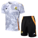 Conjunto Real Madrid Treino 24/25 - Branco Dragão - Futx Brasil