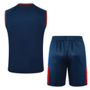 Conjunto Barcelona Treino Regata 24/25 - Vermelho e Azul - Futx Brasil