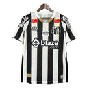 Camisa Santos Away 24/25 - Branca e Preta - C/ Patrocínio - Futx Brasil