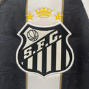 Camisa Santos Away 24/25 - Branca e Preta - C/ Patrocínio - Futx Brasil