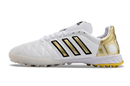 Chuteira Society Adidas AdiPure 11 Pro TF Branca e Dourada "Toni Kroos" - Futx Brasil