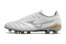Chuteira Campo Mizuno Morelia Neo 3 FG Branca e Prata "Beta Shining" - Futx Brasil