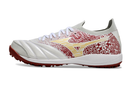 Chuteira Society Mizuno Morelia Neo Sala TF Branca e Vermelha "Charge Pack" My Store