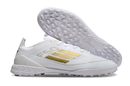 Chuteira Society Adidas F50 TF Branca e Dourado "Day Spark Pack" - Futx Brasil