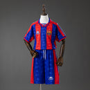 Conjunto Infantil Barcelona Home Retrô 96/97 - Azul e Vermelha My Store