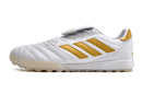 Chuteira Society Adidas Copa Gloro TF Branca e Dourada - Futx Brasil