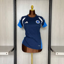 Camisa Cruzeiro de Treino 26/27 - Feminina Baby Look Azul Escuro My Store