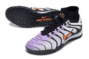 Chuteira Society Nike Air Zoom Mercurial Superfly 9 Elite TF Branca, Roxa e Preta - Futx Brasil