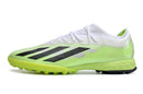 Chuteira Society Adidas X Crazyfast.1 TF Branca e Verde "Crazyrush Pack" - Futx Brasil