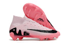 Chuteira Campo Nike Air Zoom Mercurial Vapor 15 Elite FG Rosa e Preto "Mad Brilliance Pack" Cano Alto - Futx Brasil