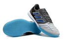 Chuteira Futsal Adidas Competition Top IC Cinza, Azul e Branco My Store