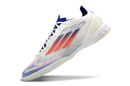 Chuteira Futsal Adidas F50 IC Branca, Azul e Vermelha "Advancement Pack" My Store