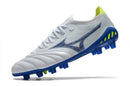 Chuteira Campo Mizuno Morelia Neo 3 FG Branca e Azul "Pre Future Pack" - Futx Brasil
