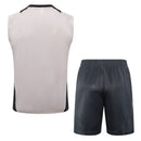 Conjunto Real Madrid Treino Regata 24/25 - Cinza Claro - Futx Brasil