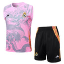 Conjunto Real Madrid Treino Regata 24/25 - Rosa Dragão - Futx Brasil