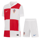 Conjunto Infantil Croácia I 2024 - Branco e Vermelho - Futx Brasil