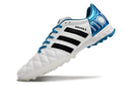 Chuteira Society Adidas AdiPure 11 Pro TF Branca e Azul "Toni Kroos" - Futx Brasil