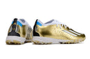Chuteira Society Adidas X SpeedPortal Messi.1 TF Dourada "Leyenda" - Futx Brasil