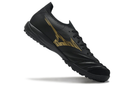 Chuteira Society Mizuno Morelia Neo Sala TF Preta e Dourada "Aurum Pack" My Store