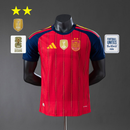 Camisa Espanha Home 26/27 Campeão Do Mundo 2 Estrelas - Vermelha Versão Jogador My Store