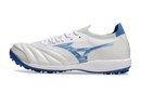 Chuteira Society Mizuno Morelia Neo Sala TF Branca e Azul "Mugen Pack" My Store