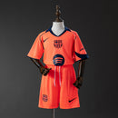 Conjunto Infantil Barcelona Third 26/27- Laranja My Store