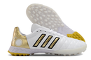 Chuteira Society Adidas AdiPure 11 Pro TF Branca e Dourada "Toni Kroos" - Futx Brasil