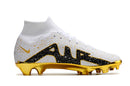 Chuteira Campo Nike Air Zoom Mercurial Superfly 9 Elite FG Branca, Preta e Dourada - Futx Brasil