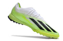 Chuteira Society Adidas X Crazyfast.1 TF Branca e Verde "Crazyrush Pack" - Futx Brasil