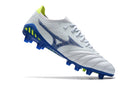 Chuteira Campo Mizuno Morelia Neo 3 FG Branca e Azul "Pre Future Pack" - Futx Brasil