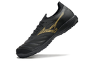 Chuteira Society Mizuno Morelia Neo Sala TF Preta e Dourada "Aurum Pack" My Store