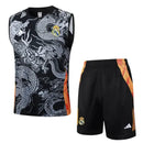 Conjunto Real Madrid Treino Regata 24/25 - Cinza Dragão - Futx Brasil
