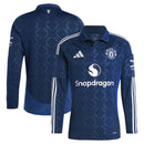 Camisa Manchester United Away 24/25 Manga Longa - Azul - Futx Brasil