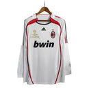 Camisa Milan Away 06/07 Retrô Manga Longa - Branca - Futx Brasil