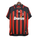 Camisa Milan Home 06/07 Retrô - Vermelha e Preta - Futx Brasil