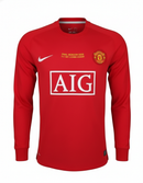 Camisa Manchester United Home 07/08 Retrô Manga Longa - Vermelha - Futx Brasil